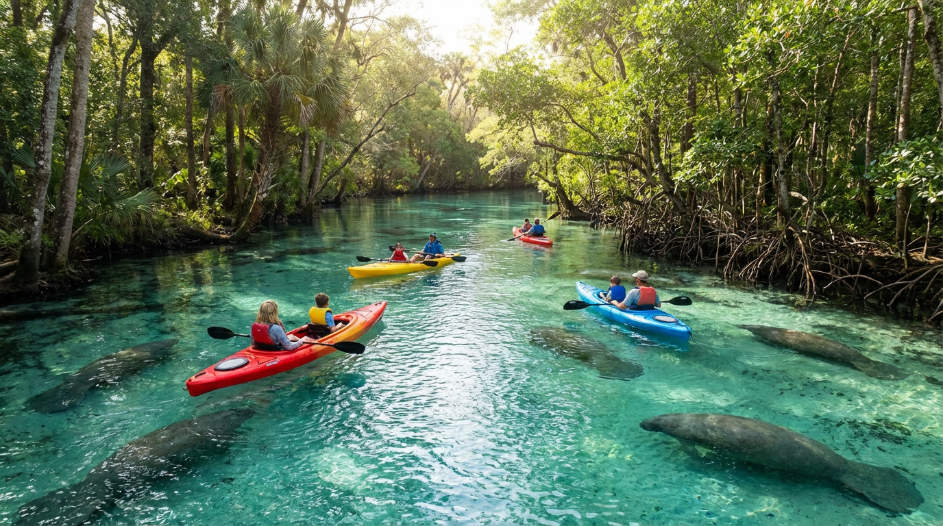 kayaking crystal river florida - hero image