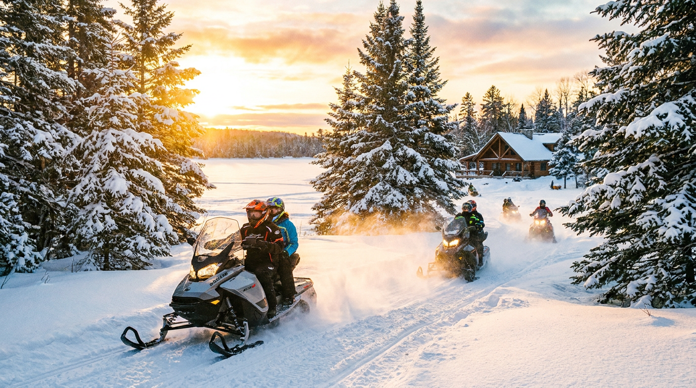snowmobile rentals wisconsin - hero image