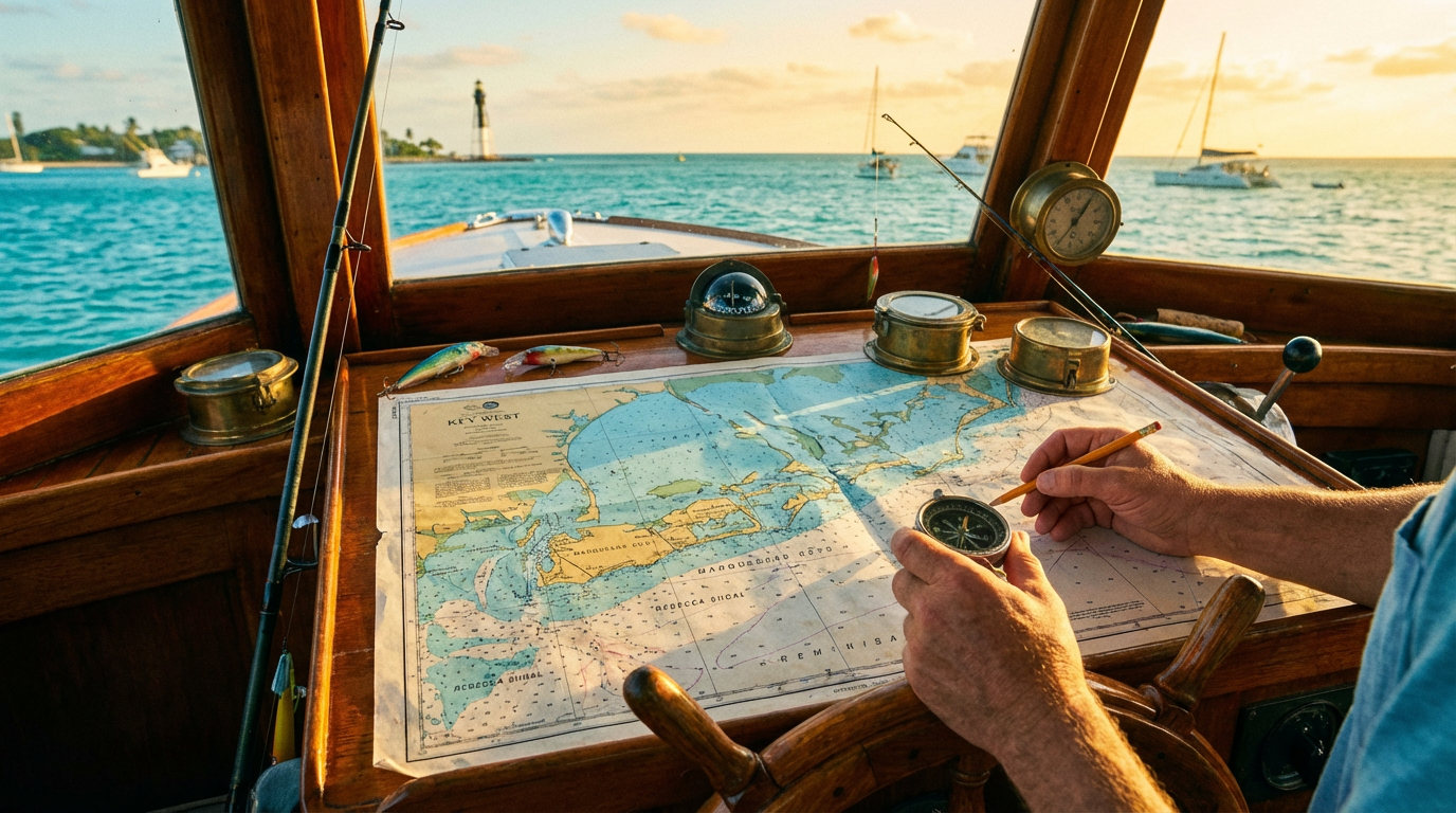 key west fishing chart - hero image