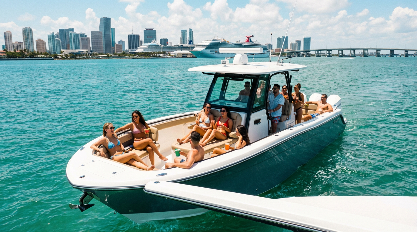 rent a boat in miami florida - hero image