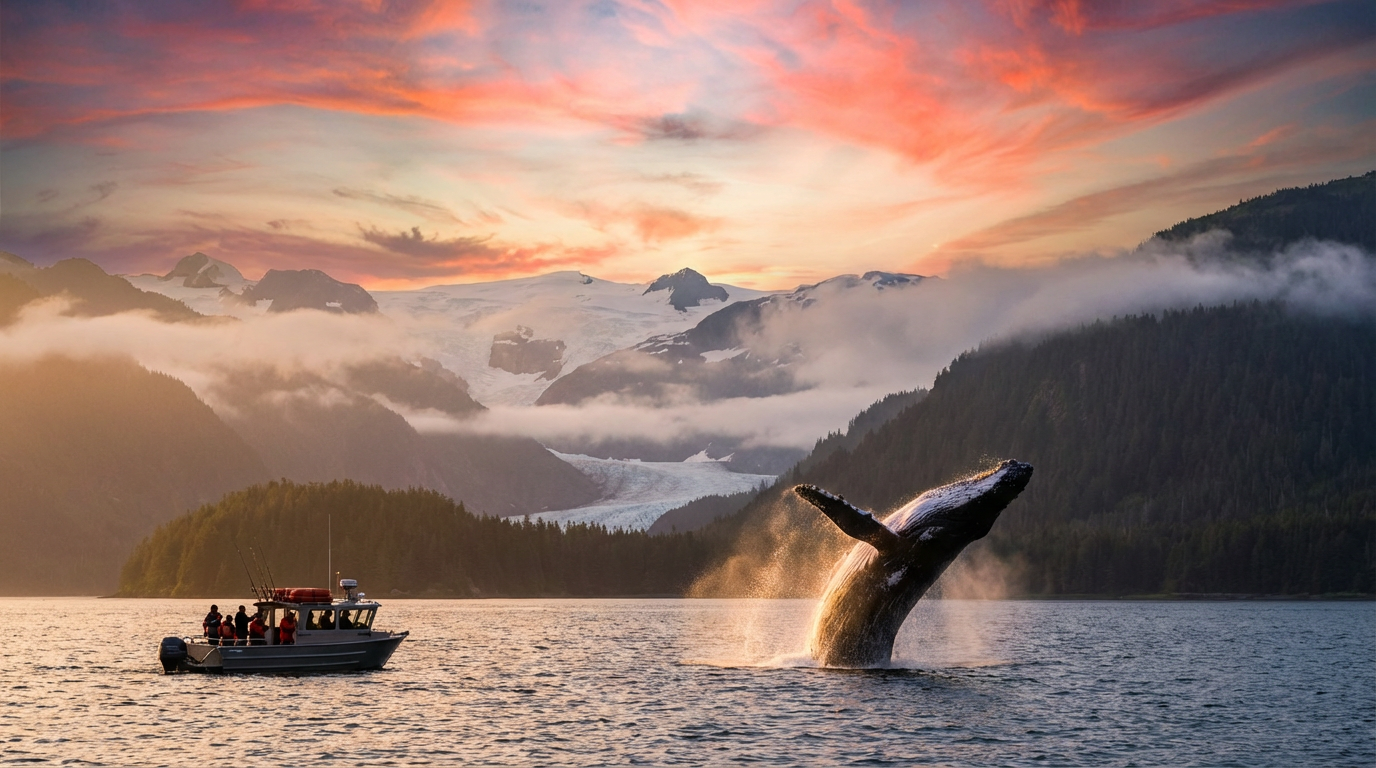 best time of day to see whales in southeast alaska - hero image