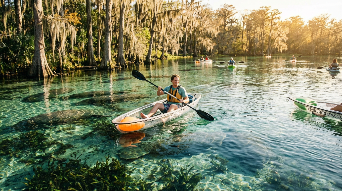 kayak rental crystal river fl - hero image