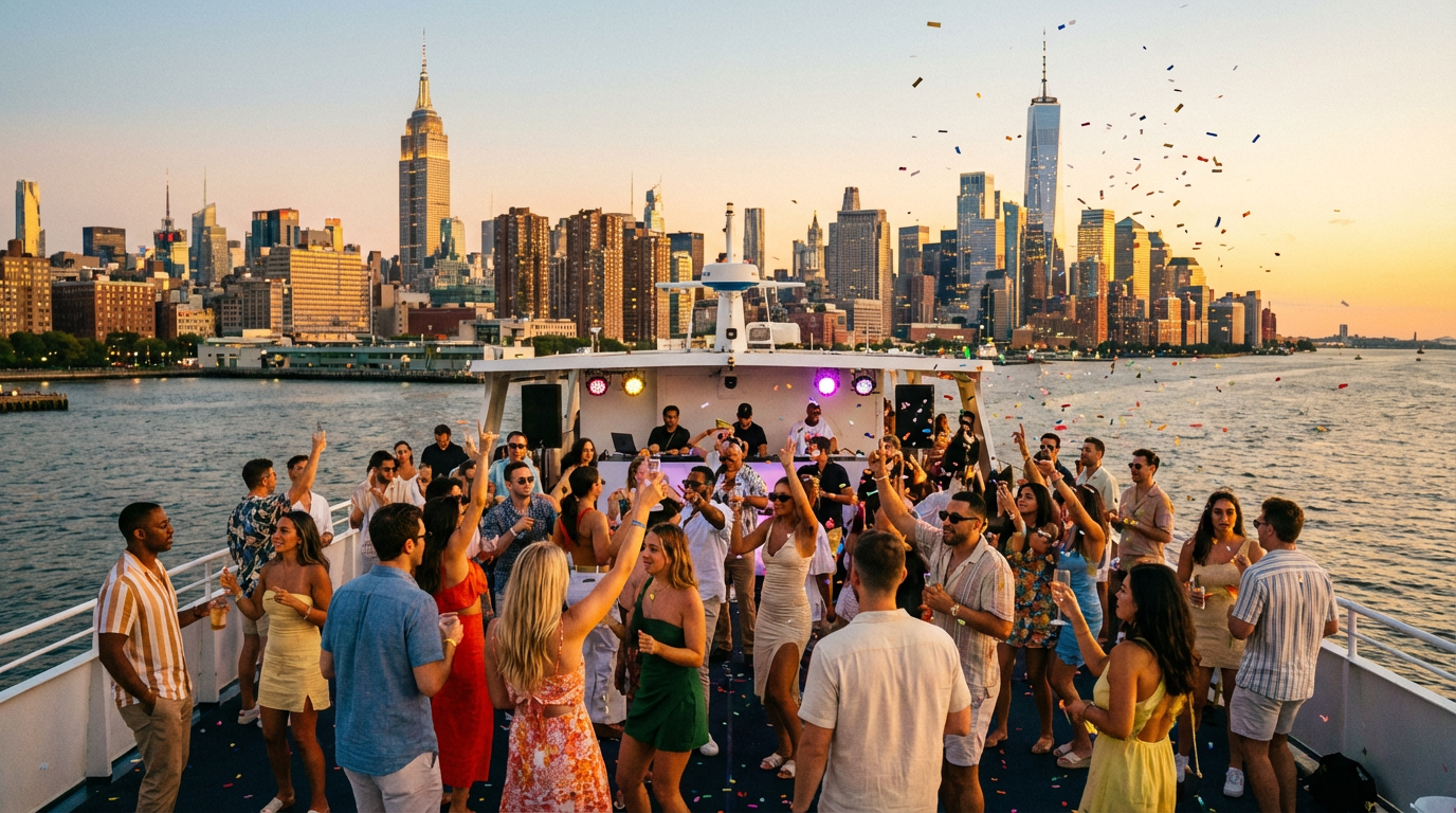nyc boat cruise party - hero image