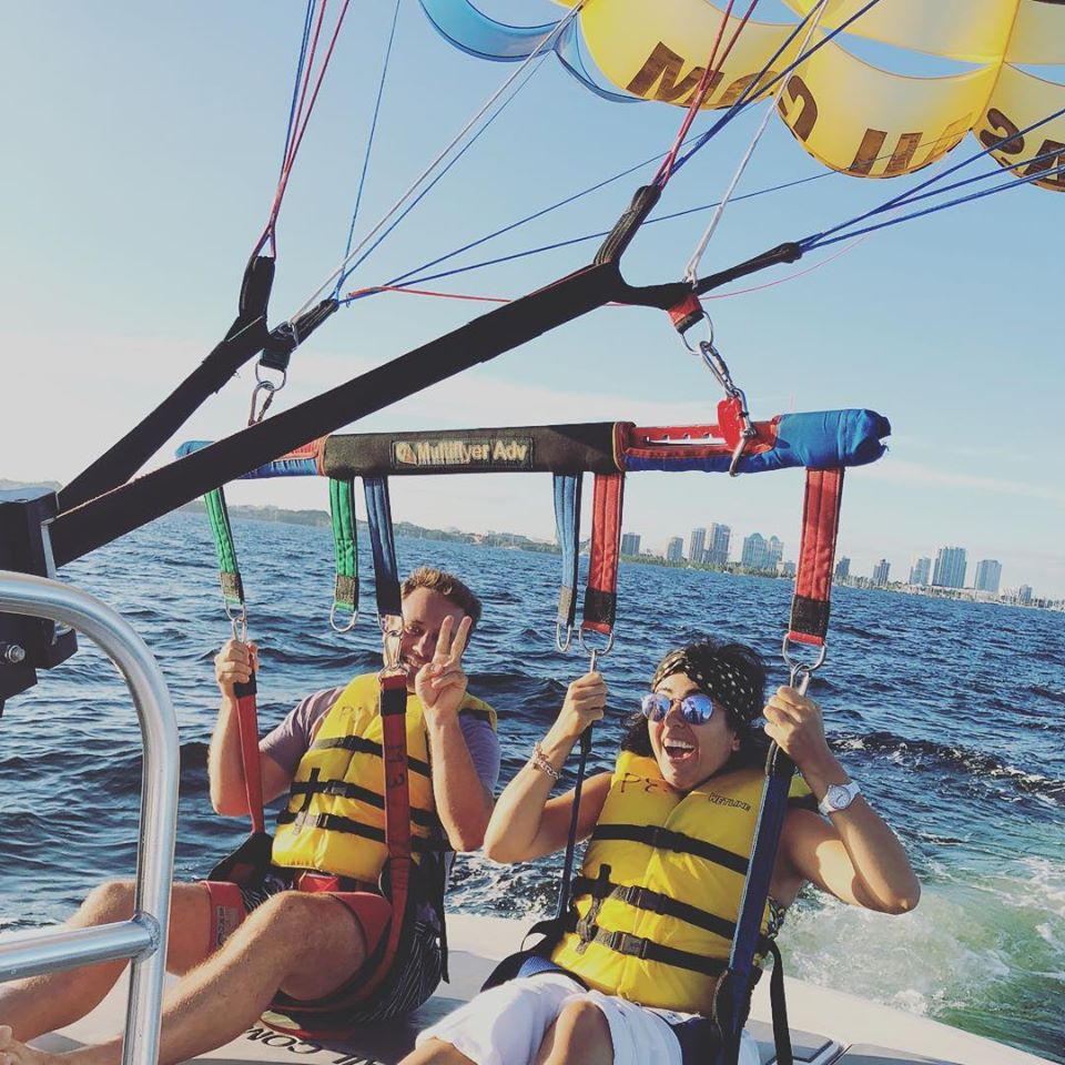 Parasailing in Miami, FL with Rockon Recreation Rentals